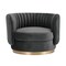 Armen Living Davy Dark Gray Velvet Swivel Accent Chair LCDVCHGREY - alternate 2